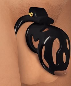 Unique black male chastity device design