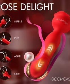 Rose Delight vibrator showcasing its features for enhanced pleasure.