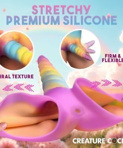 Vibrant silicone toy with spiral texture