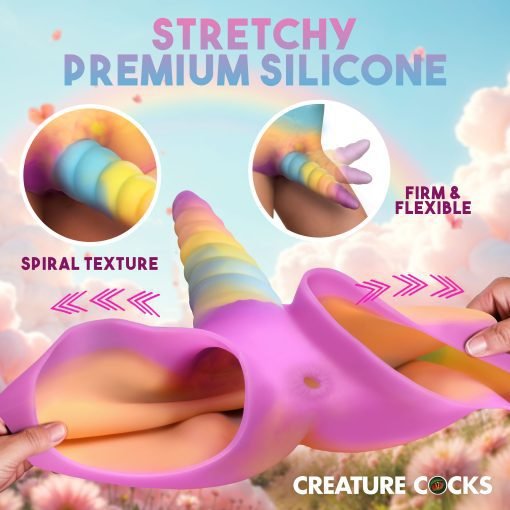Vibrant silicone toy with spiral texture