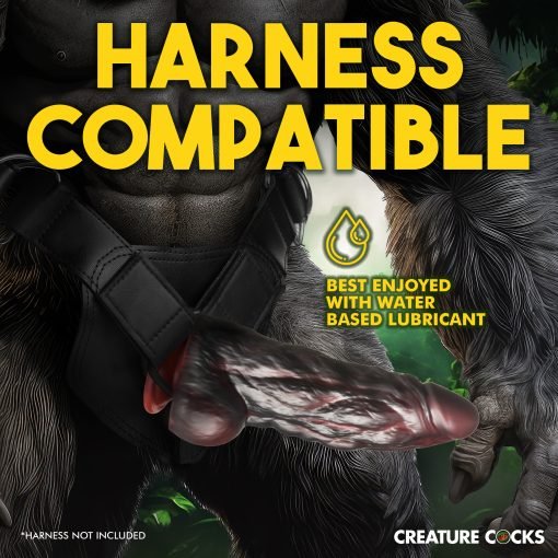 A product image featuring a harness compatible item, designed for adult use.