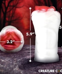 Realistic male sex toy displayed on a dark background