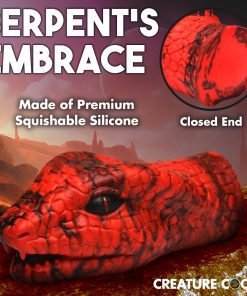 Serpent's Embrace silicone toy in a vibrant red color