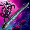 A vibrant and eye-catching image showcasing a unique octopus tentacle-shaped device against a colorful underwater background.