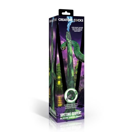 Creature Cocks Spitting Serpent Silicone Enema Snake packaging