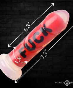 Colorful adult toy with measurements