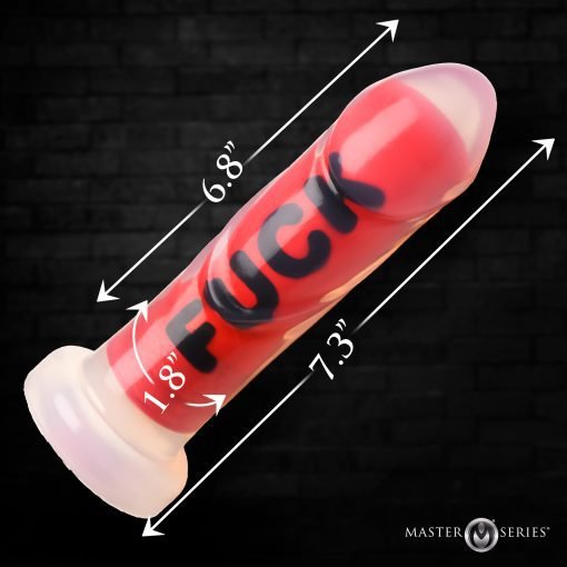 Colorful adult toy with measurements