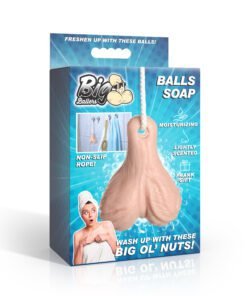 Novelty soap shaped like male anatomy for humorous gifting.