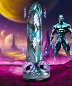 Futuristic alien landscape with a unique character design