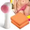 Facial cleansing brush and skincare products