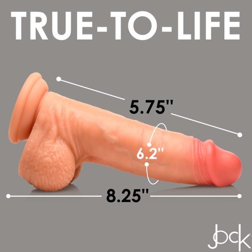Real Skin Silicone Dildo with Balls - 8 Inch - Image 3