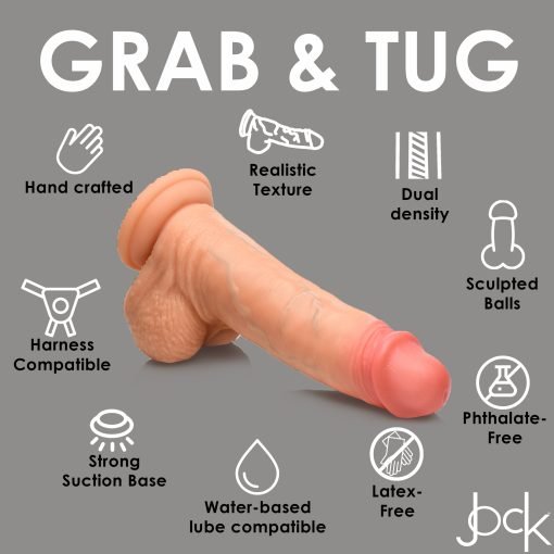 Real Skin Silicone Dildo with Balls - 8 Inch - Image 4