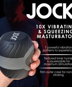 JOCK 10X vibrating and squeezing male masturbator with textured inner tunnel