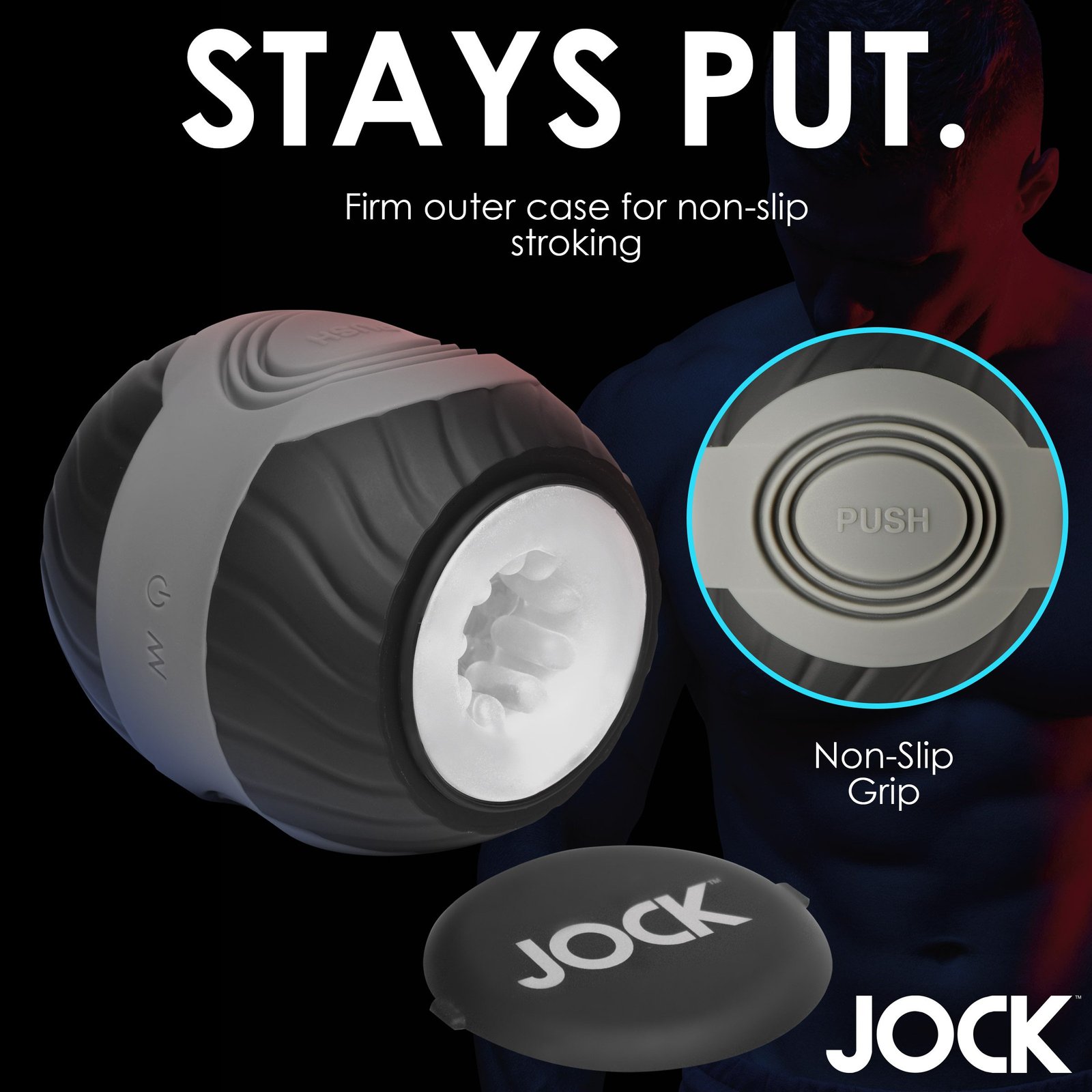 JOCK non-slip stroker with firm outer case