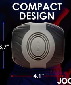 Compact design of a fitness accessory with dimensions labeled.