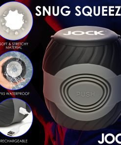 JOCK Snug Squeeze product showcasing its soft material and waterproof features