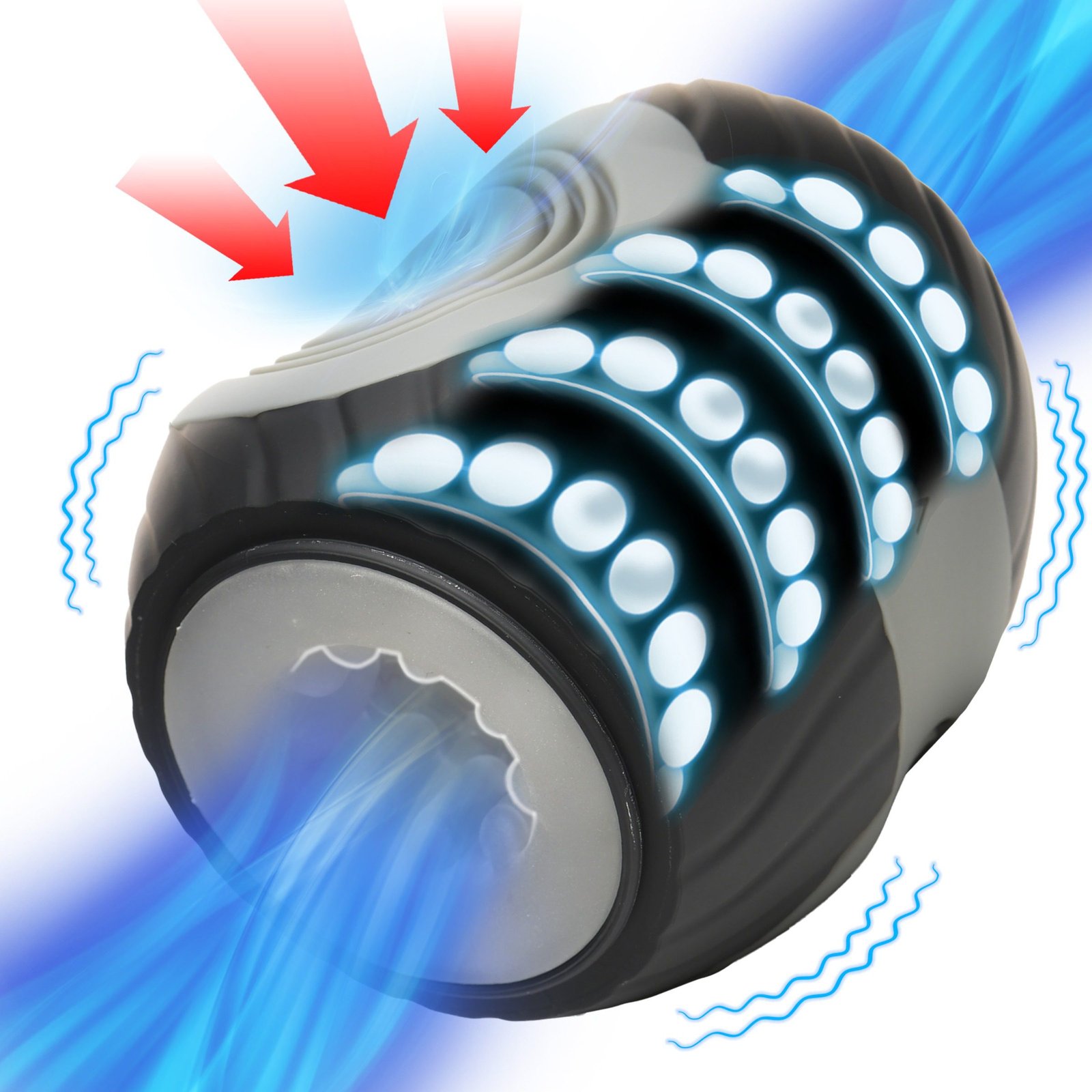 Innovative massage device with air flow technology