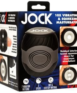 JOCK 10X vibrating and squeezing male masturbator packaging