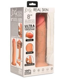 8-inch vibrating realistic silicone dildo with ultra powerful vibration features