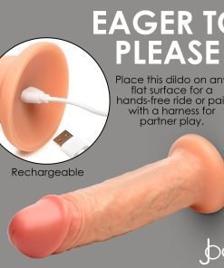 Rechargeable dildo designed for hands-free play