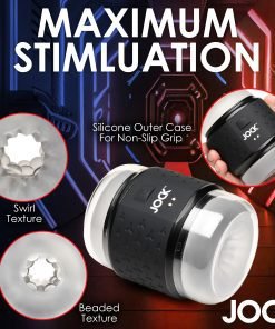 Innovative male pleasure device with silicone grip and unique internal textures