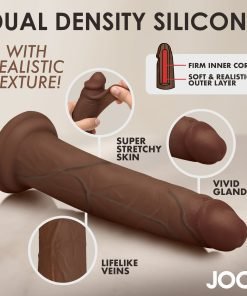 Dual density silicone product with realistic texture.