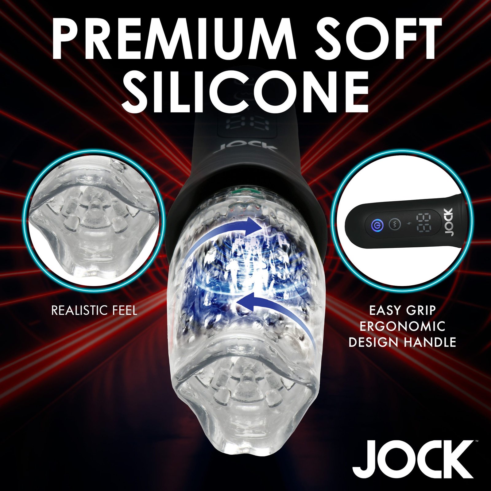 Premium soft silicone male pleasure device with ergonomic design