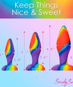 Colorful silicone toys with various sizes and dimensions