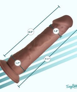 Realistic silicone dildo with measurements