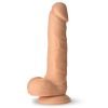 Realistic silicone dildo with suction base