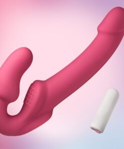 Vibrant pink silicone vibrator with a contoured design