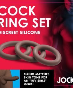 Discreet silicone cock ring set for enhanced pleasure