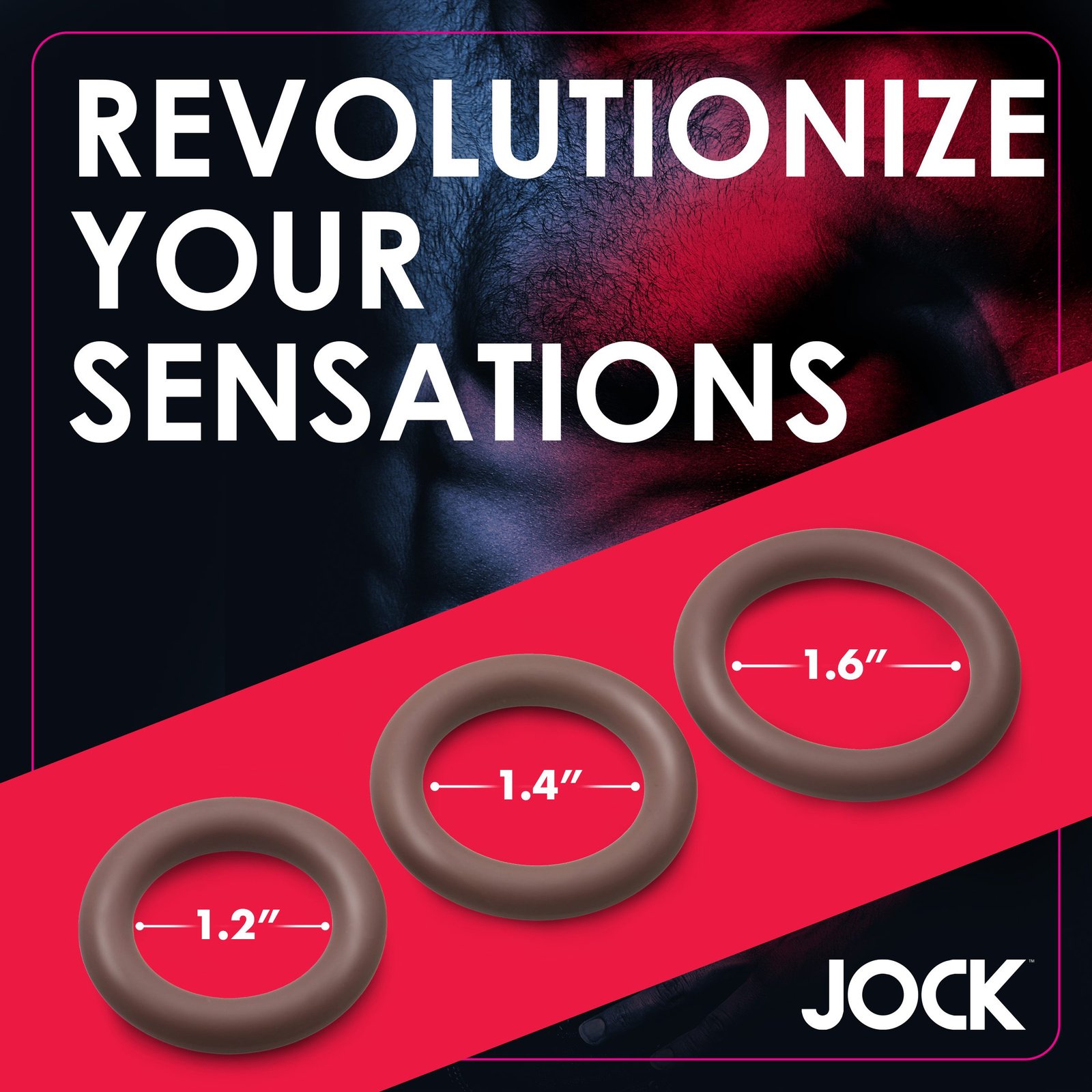 Three silicone rings in various sizes for enhanced sensations