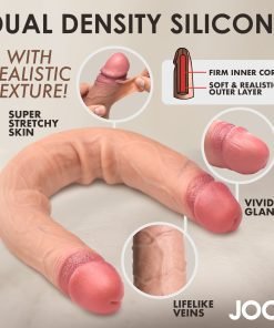 Dual density silicone toy with realistic texture and features