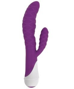 Ivy 20x Wavy Silicone Rabbit Vibe- Purple