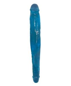 Blue silicone dildo