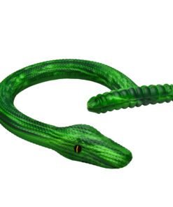 Green snake-shaped toy with a segmented body