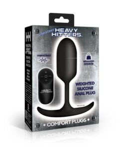 Vibrating weighted silicone anal plug with remote control