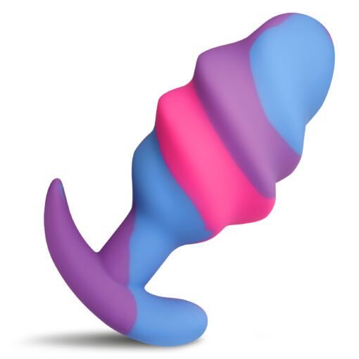 Colorful silicone toy with a unique swirl design