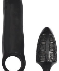 Black silicone dual-ended pleasure device