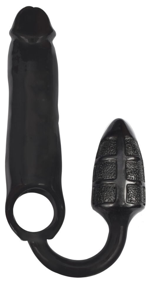 Black silicone dual-ended pleasure device