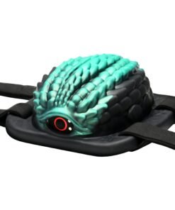 Unique green and black creature-like object with an eye, designed as a training tool