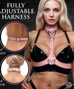 Fully adjustable harness featuring neck and waist straps