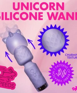 Colorful unicorn silicone wand with charming texture and multiple vibration patterns