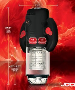 Detailed view of a JOCK device with dimensions and features highlighted