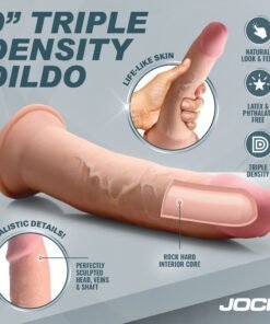 9-inch triple density dildo with realistic details
