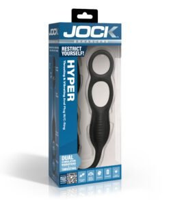 Jock Enhancers Hyper Thrusting and Vibrating Anal Plug with V-Cring