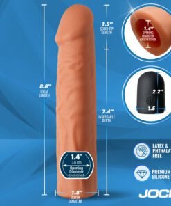 Realistic silicone dildo with detailed measurements