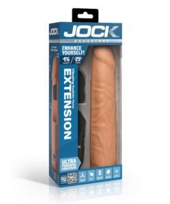 Vibrating realistic penis extension in packaging