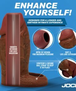 Realistic intimate enhancement device with smooth interior and open tip design